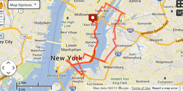 Bridges Running Map